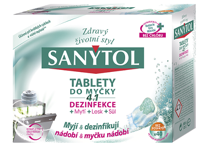 Sanytol tablety do myčky 4v1 40 ks s dezinfekcí