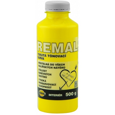 Barva tónovací žlutá tekutá 500g Remal