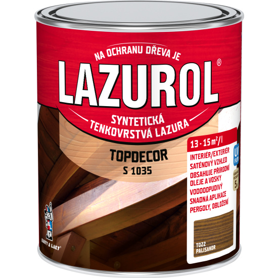 Lazurol Palisandr T22 S1035 0,75l Topdecor