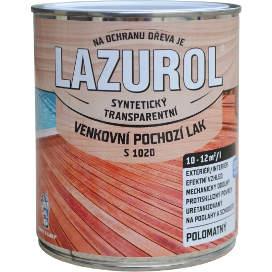 Lak pochozí lazurol syntetický S1020 0,75l