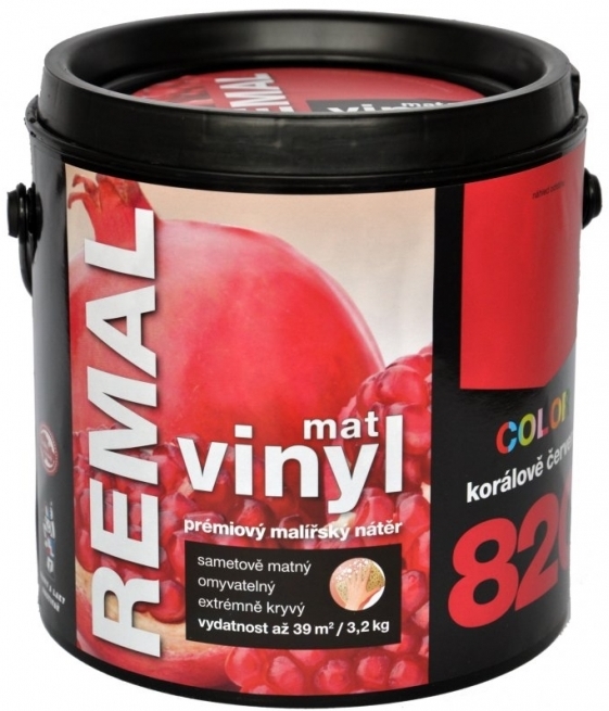 Remal Vinyl Color korálově červená 3,2 kg